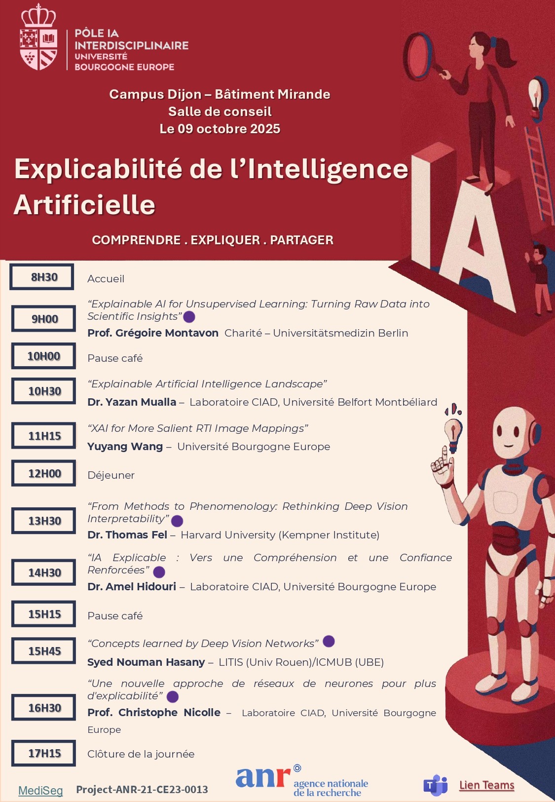 Programme de la conférence sur l'Explicabilité de l'IA